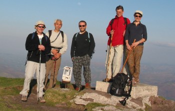 Au sommet de l'Iparla : J-L B, Max, Serge, J-L et Christine