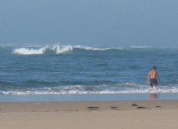 Richard se baigne au Cap Ferret