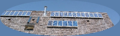 Panneaux solaires du gîte d'Ayous