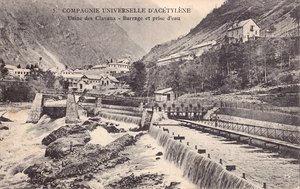 b3 Compagnie universelle dacétylène 5 Usine des Clavaux Barrage et prise deau