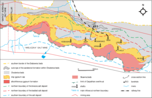 Geological map of the Wieliczka salt mine