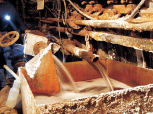 Two main water inflows in the Wieliczka Salt Mine from the left WVII 16 and WVI 32