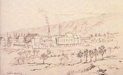 H.-M. Marquis de Trévise (1835-1892), usine des Casernes à Saint-Pierre vers 1865 (coll. A.D.R.)